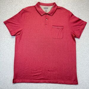 Van Heusen Polo Shirt Men’s XL Red Short Sleeve Flex Stretch